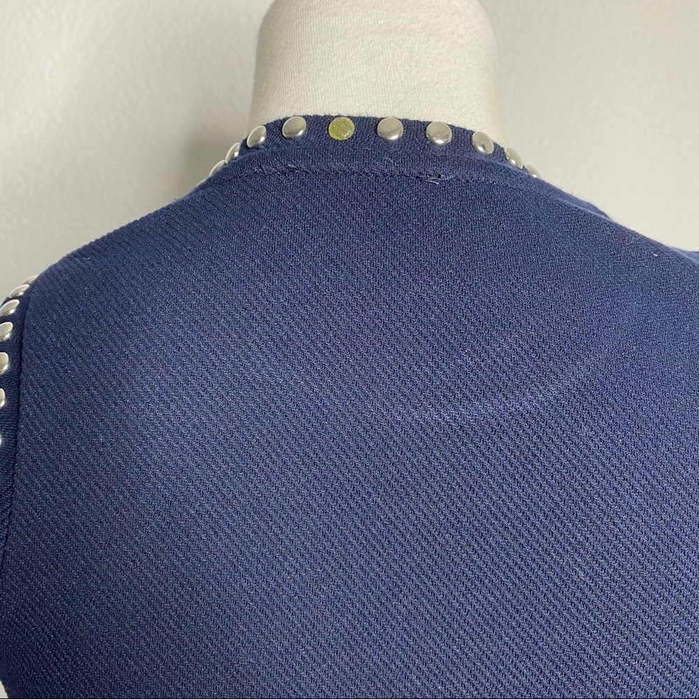 ZARA Navy Studded Top - Picture 5 of 6